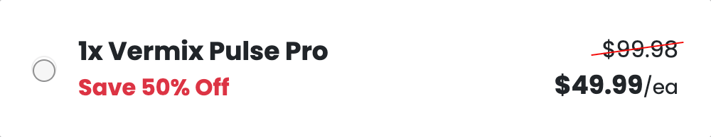 Vermix Pulse Pro Single Pack 50% Discount Offer